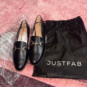 JustFab Black Women's Loafers